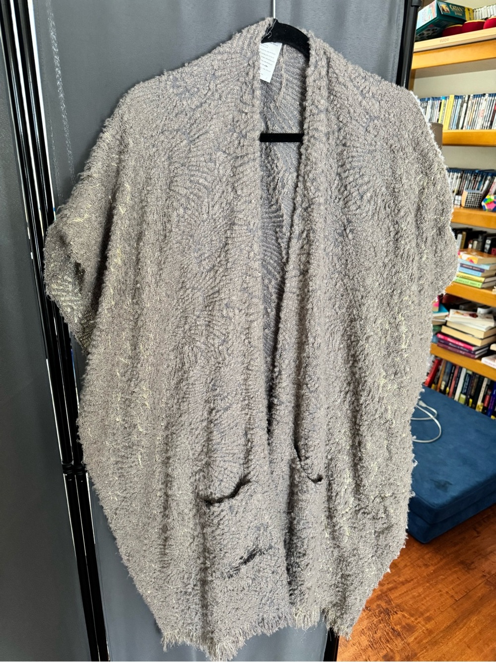 Cozy Open-Front Green/Taupe with hints of gold Women's Shawl/Poncho